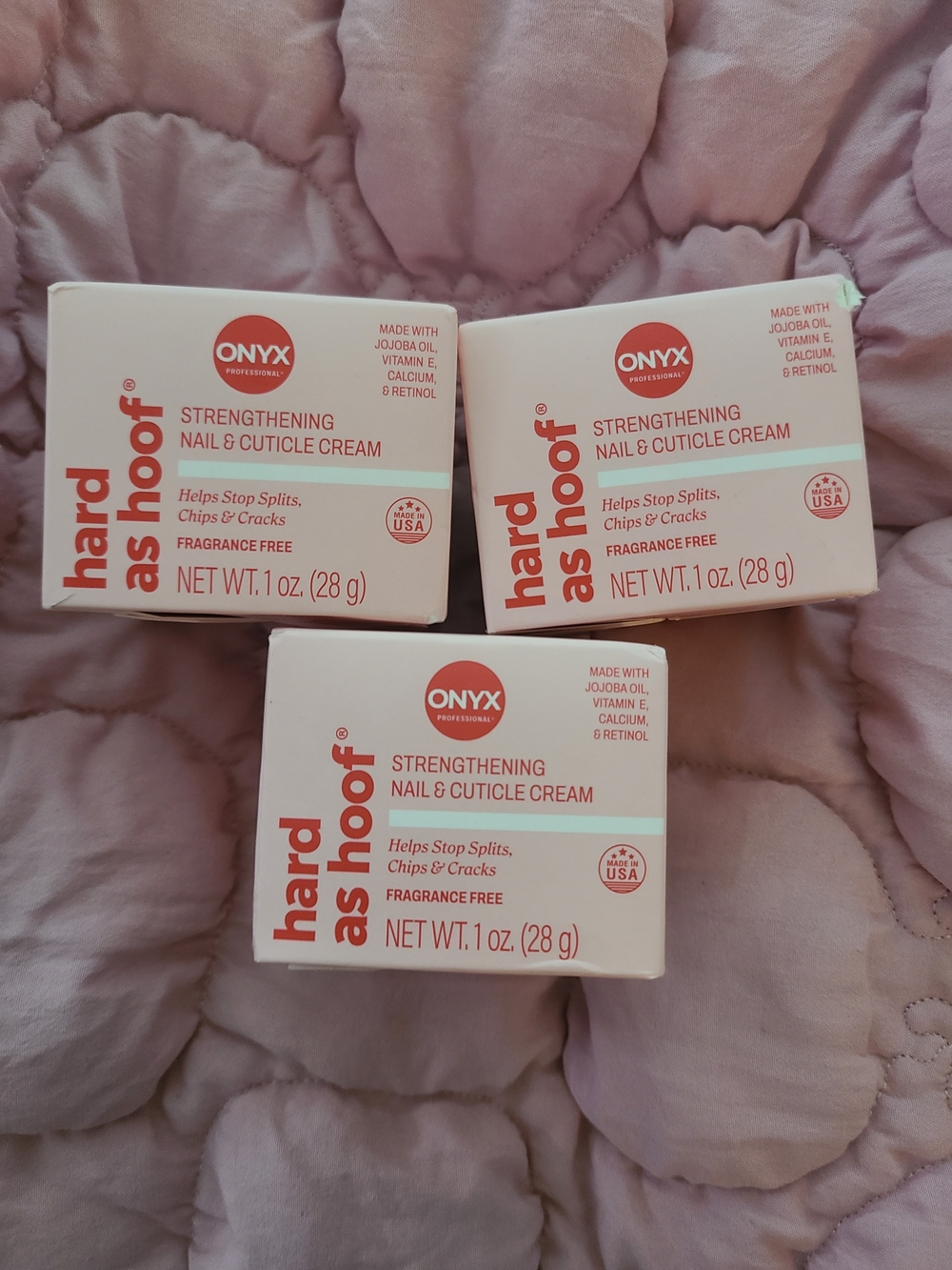 3pk Onyx Professional Hard As Hoof Nail Strengthening Cream, Unscented - Nail Gr